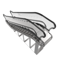 Single Rolltreppe isoliert auf Hintergrund. 3d Rendern - - Illustration png