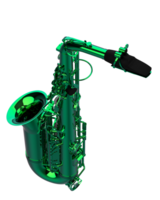 saxophone isolé sur Contexte. 3d le rendu - illustration png