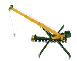 Mobile crane isolated on background. 3d rendering - illustration png