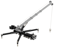 Mobile crane isolated on background. 3d rendering - illustration png