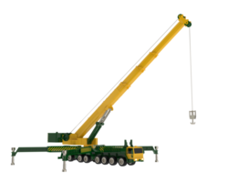 Mobile crane isolated on background. 3d rendering - illustration png