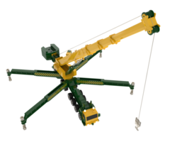 Mobile crane isolated on background. 3d rendering - illustration png