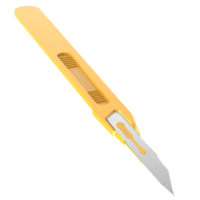 Disposable scalpel isolated on background. 3d rendering - illustration png