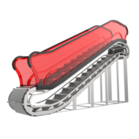 Single Rolltreppe isoliert auf Hintergrund. 3d Rendern - - Illustration png