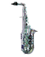 saxophone isolé sur Contexte. 3d le rendu - illustration png