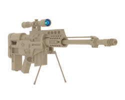 Firearm with scope isolated on  background. 3d rendering - illustration png
