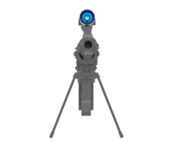 Firearm with scope isolated on  background. 3d rendering - illustration png