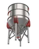 industriell silos närbild scen isolerat på bakgrund. 3d tolkning - illustration png