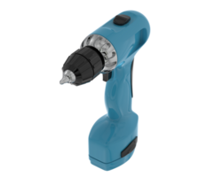 Electric screwdriver isolated on background. 3d rendering - illustration png