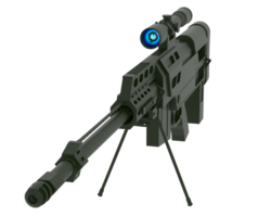 arma de fuego con alcance aislado en antecedentes. 3d representación - ilustración png