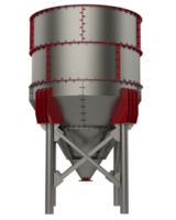 Industrial silos close-up scene isolated on background. 3d rendering - illustration png