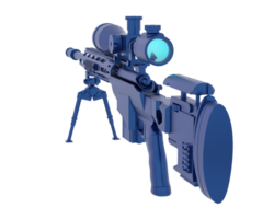 Firearm with scope isolated on  background. 3d rendering - illustration png