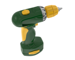 Electric screwdriver isolated on background. 3d rendering - illustration png