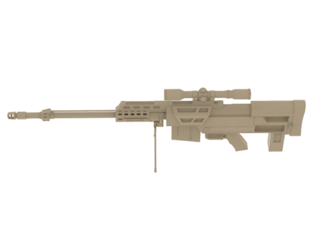 Firearm with scope isolated on  background. 3d rendering - illustration png