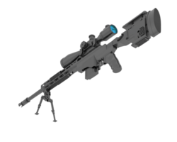 Firearm with scope isolated on  background. 3d rendering - illustration png