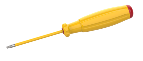 Screwdriver isolated on background. 3d rendering - illustration png