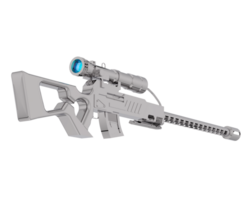 Firearm with scope isolated on  background. 3d rendering - illustration png