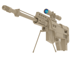 Firearm with scope isolated on  background. 3d rendering - illustration png