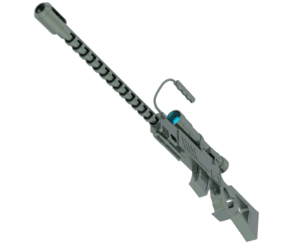Firearm with scope isolated on  background. 3d rendering - illustration png