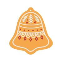 Vector Illustration of Christmas gingerbread cookie.