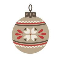 Christmas tree ball, vector illustration.