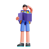 3d personaggio maschio vacanza illustrazione png