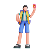 3d personnage Masculin vacances illustration png