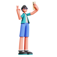 3d personagem masculino feriado ilustração png