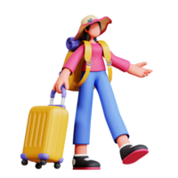 3D Character Female Holiday Illustration png