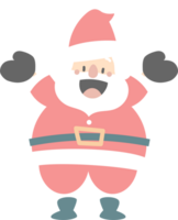 alegre Natal e feliz Novo ano com fofa santa Papai Noel, plano png transparente elemento desenho animado personagem Projeto