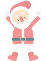 merry christmas and happy new year with cute santa claus, flat png transparent element cartoon character design