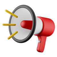 megaphone announcement big sale event reminder 3d render icon illustration isolated png