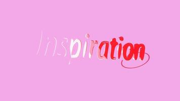 Animated inspiration text modern calligraphy inscription in red and pink color. Suitable for Motivational quotes, greetings, and messages video