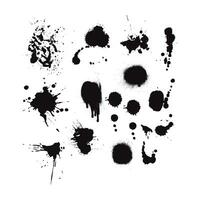 set of ink blots vector