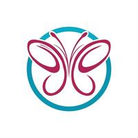 mariposa logo y símbolo vector