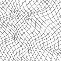 Illustration of a black fishing or football net.Checkered wavy background in doodle style. vector