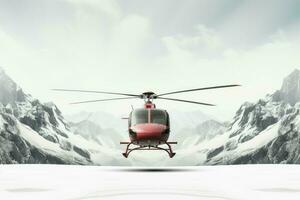 AI generated Dynamic Helicopter mockup background. Generate Ai photo