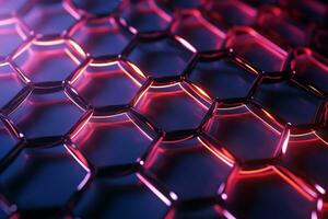 AI generated Structurally complex Hexagonal nano grid. Generate Ai photo