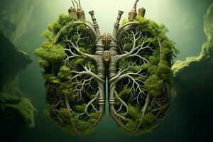 AI generated Abundant Green lungs of earth. Generate Ai photo