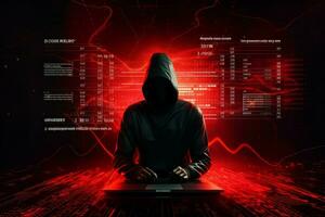 AI generated Digital Hacker mockup background. Generate Ai photo