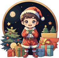 AI generated Cute Child Celebrate Christmas Image png