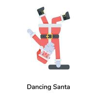 Trendy Dancing Santa vector