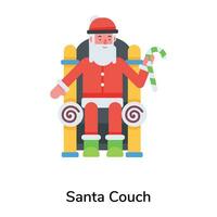 Trendy Santa Couch vector