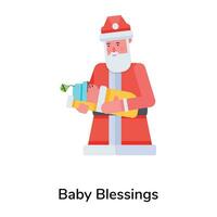 Trendy Baby Blessings vector