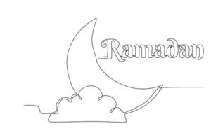 A Ramadan crescent vector