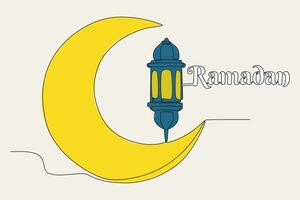 color ilustración de un Ramadán concepto vector