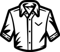 camisa, negro y blanco vector ilustración