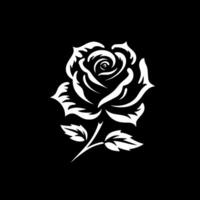 Rose, Black and White Vector illustration