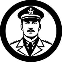 Military, Black and White Vector illustration