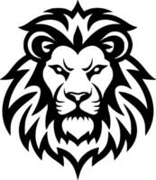 Lion, Black and White Vector illustration